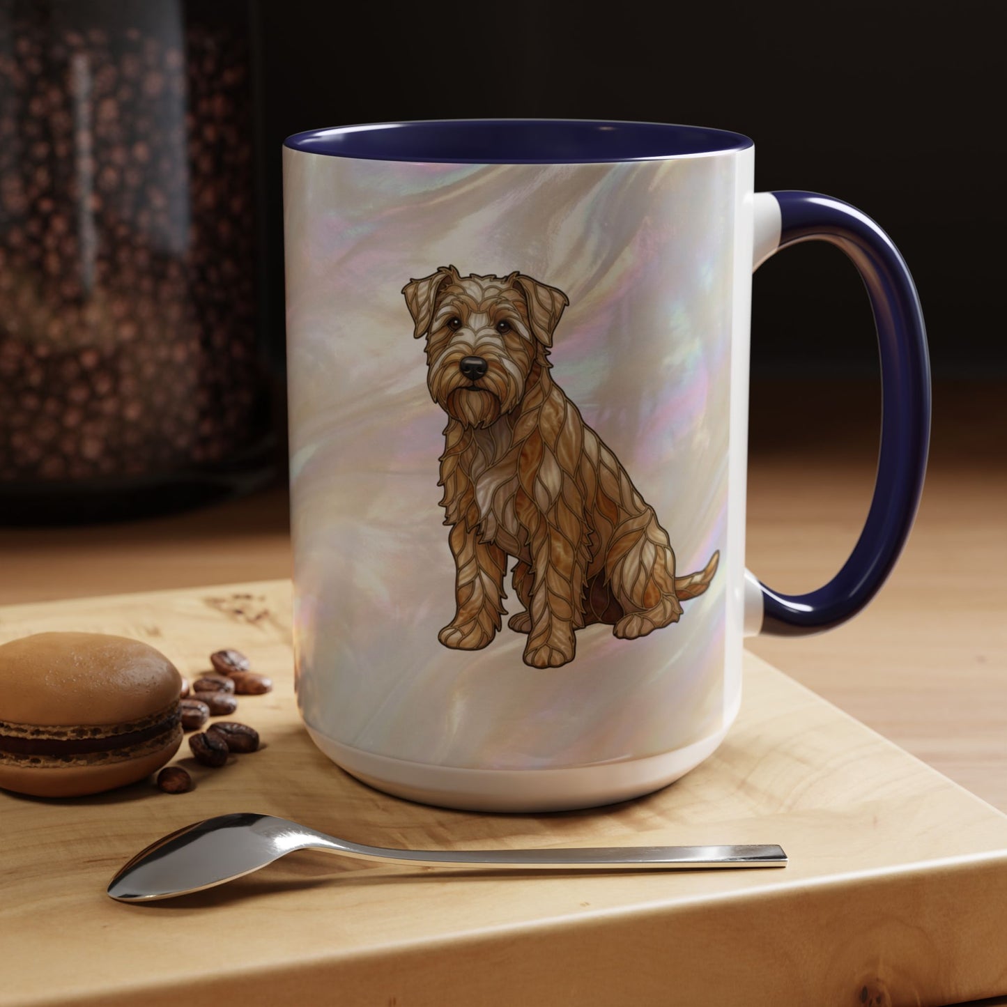 Wheaten Terrier Accent Coffee Mug – Stained Glass Design 11/15oz - 14651