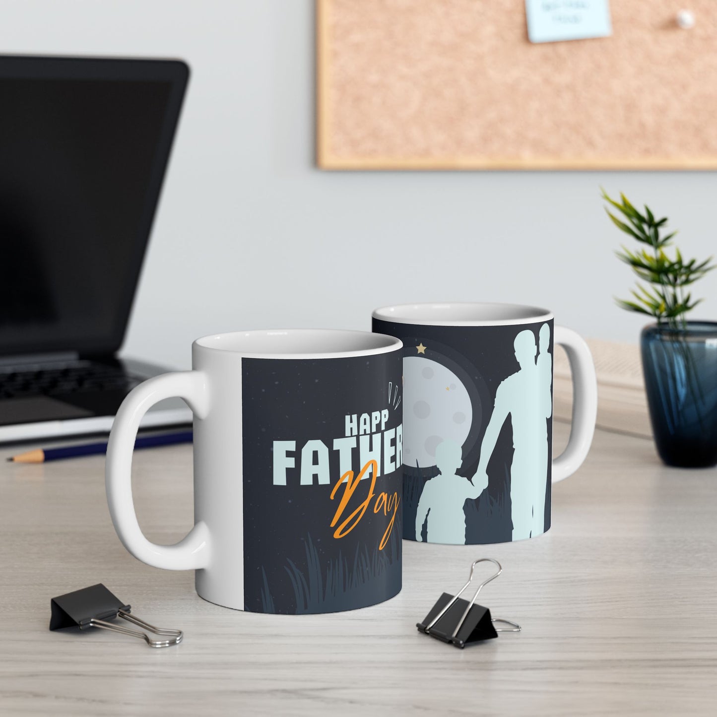 Father's Day Space Mug, Ceramic Coffee Cup, 11oz, 15oz, Gift for Dad, Custom Mug - 14013