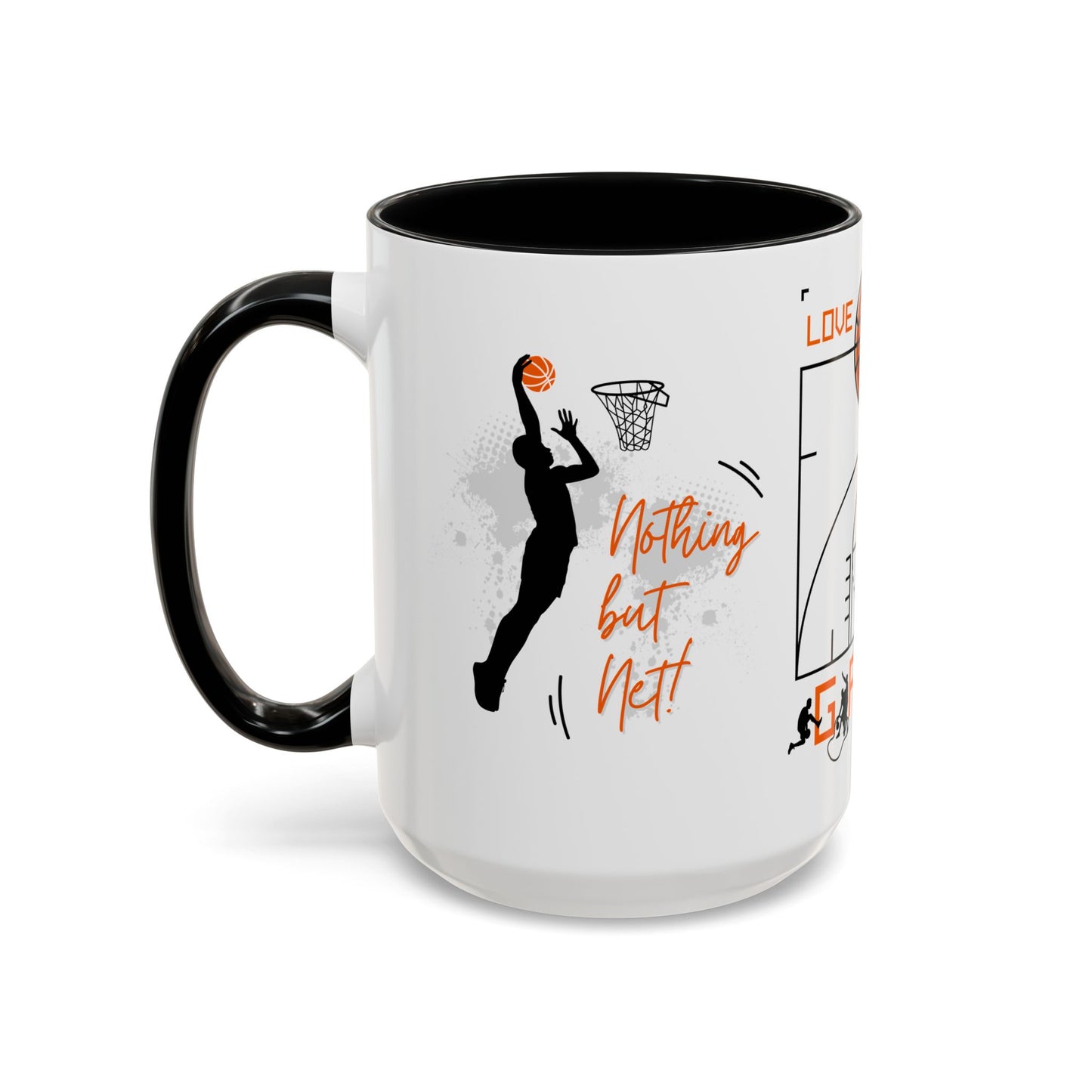 Love This Game, Basketball - Accent Coffee Mug (11, 15oz) - 10718