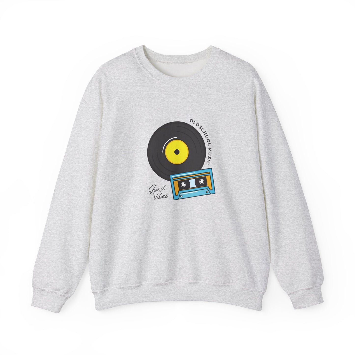 Record & Cassette, Old School Music - Unisex Heavy Blend™ Crewneck Sweatshirt - 11273