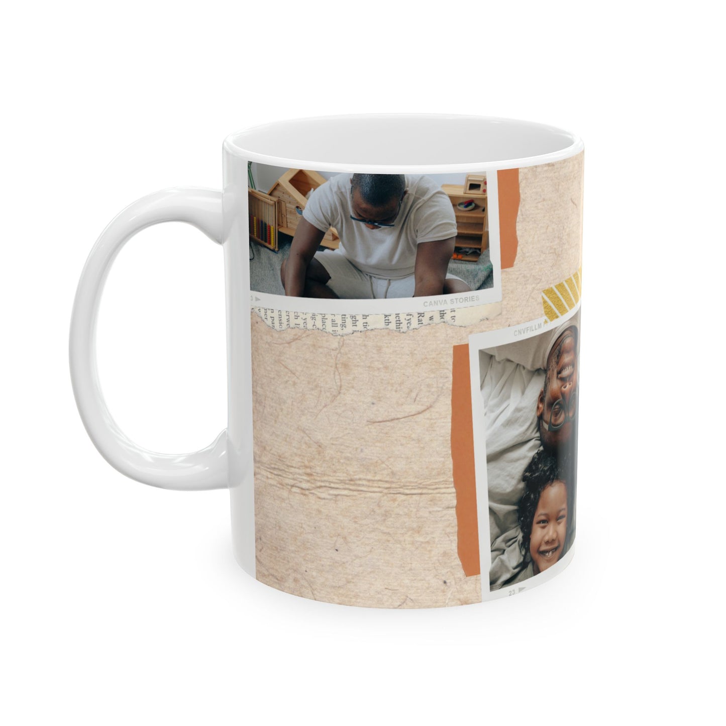 Home is Wherever Your Dad is, Ceramic Mug, Personalized Photo Coffee Cup - 14065