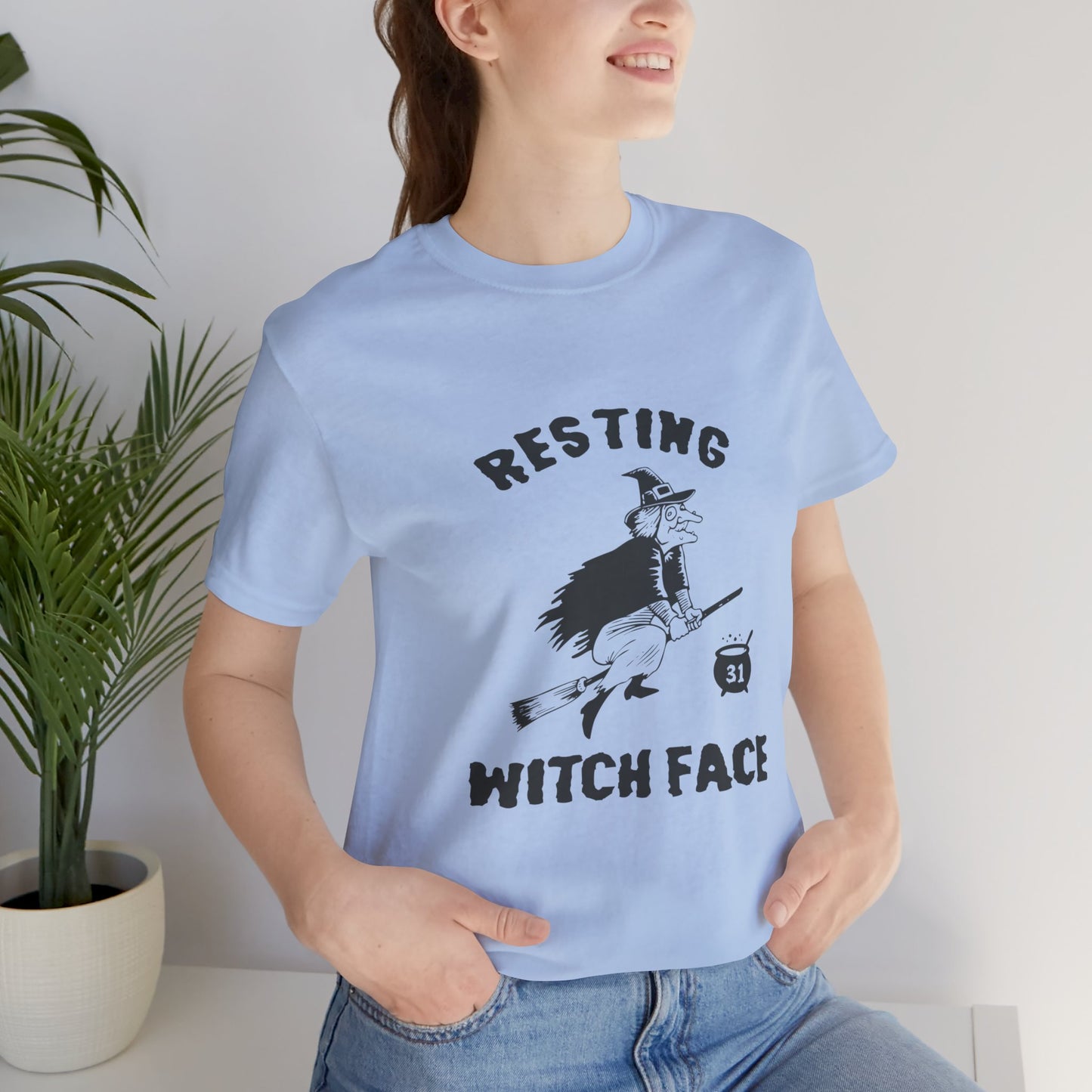 Halloween: Resting Witch Face - Unisex Jersey Short Sleeve Tee