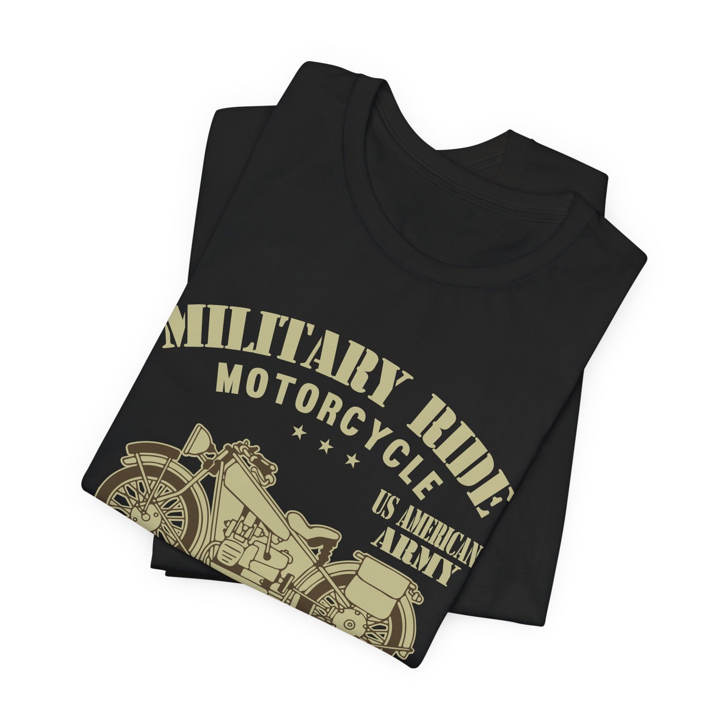Military Ride Motorcycle - Unisex Jersey Short Sleeve Tee - 13149