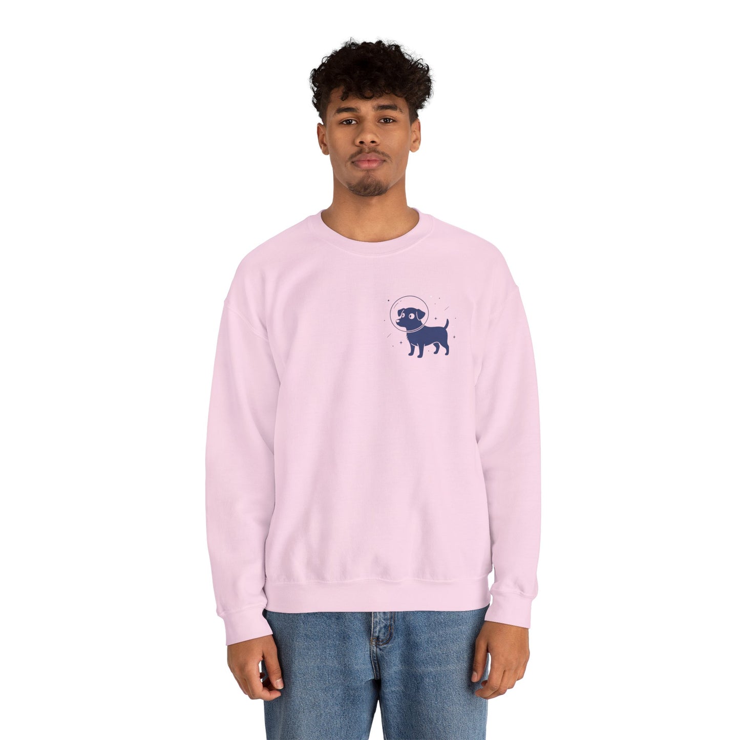 Dog in Space Crewneck Sweatshirt – Space Puppy Graphic Pullover - 14678