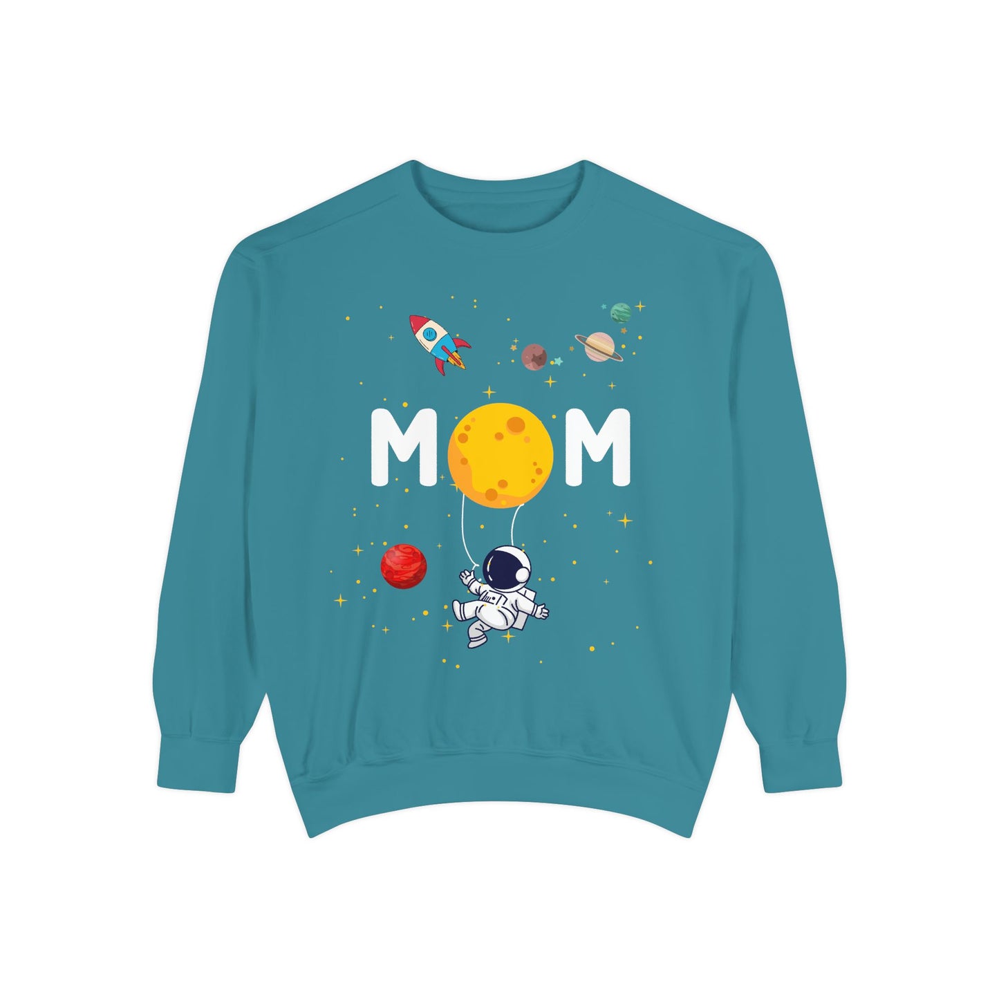 Astronaut Mom Garment-Dyed Sweatshirt | Space-Themed Gift for Mothers - 11838