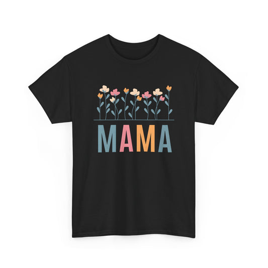 Mama Floral T-Shirt — Colorful Spring Flowers "MAMA" Tee for Mothers' Day - 14876