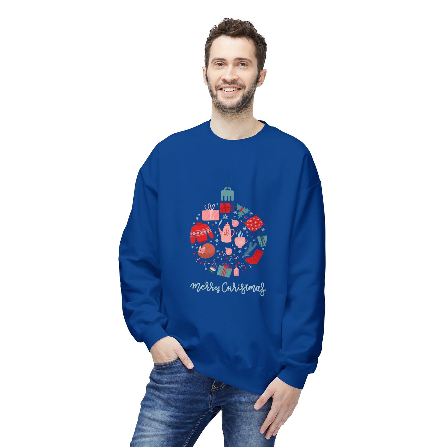 Merry Christmas - Unisex Midweight Softstyle Fleece Crewneck Sweatshirt - 10548