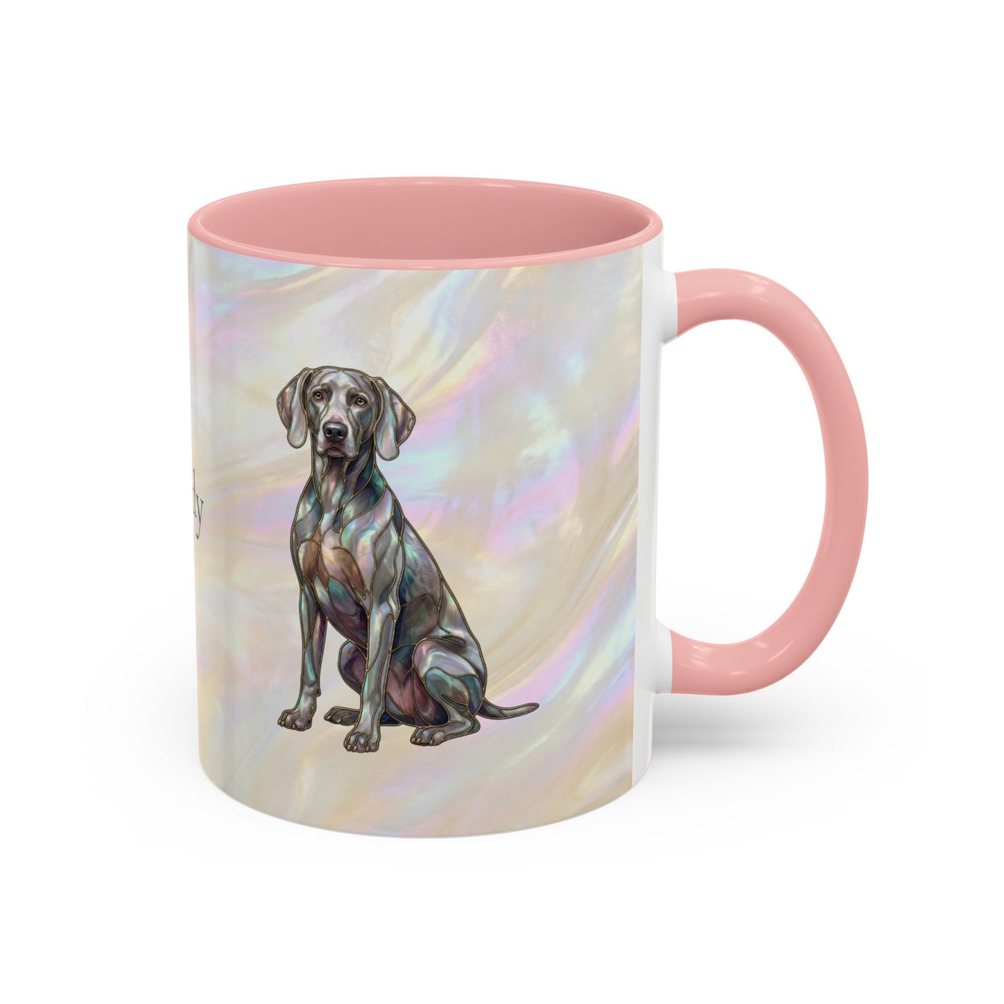 Weimaraner Accent Coffee Mug – Stained Glass Design 11/15oz - 14649