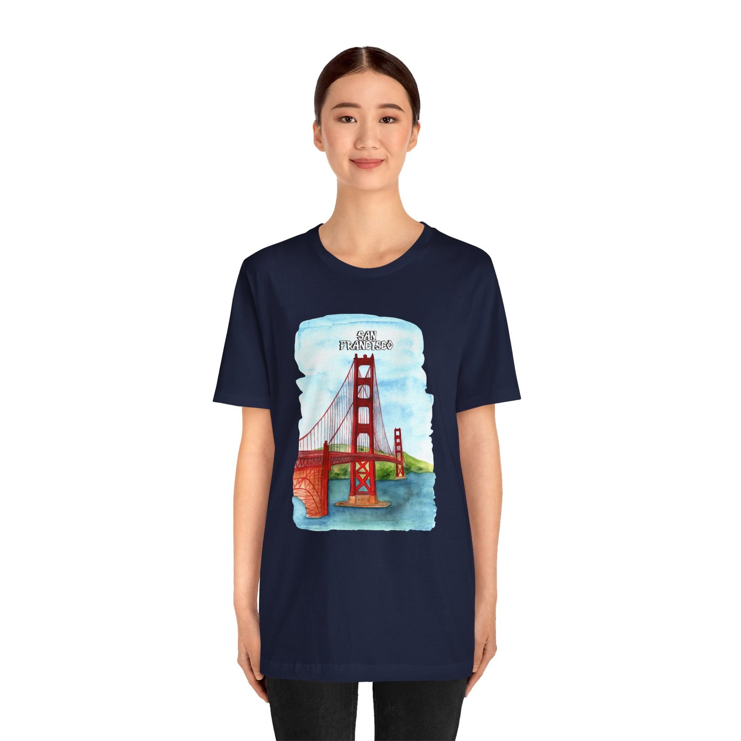 San Francisco Golden Gate Bridge Tee - Unisex Short Sleeve Jersey Shirt for Travel Lovers - 12203
