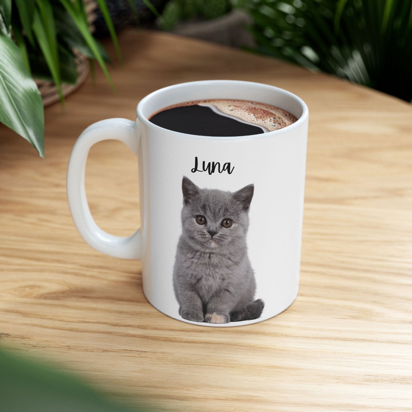 Cozy Cat Ceramic Mug - Perfect for Pet Lovers, Gifts, Home Decor, Coffee, Tea - 14191