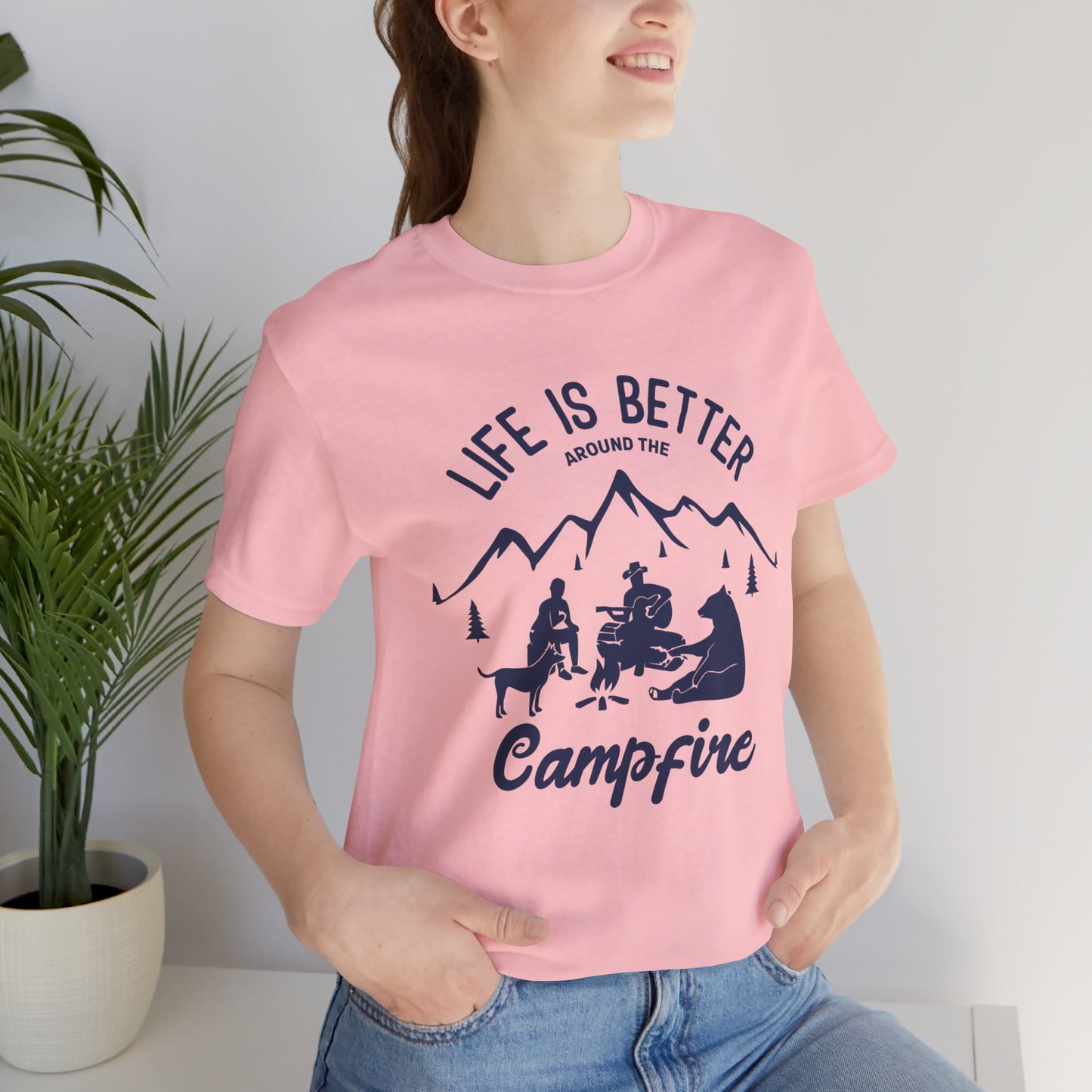 Life Is Better Around The Campfire - Unisex Jersey Short Sleeve Tee