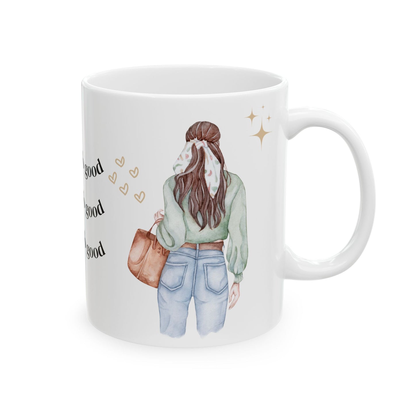 Motivational Ceramic Mug - 'Be Good Do Good' Coffee Cup, Inspirational Drinkware for Her, Self-Care Gift, Positive Affirmation Mug - 14078