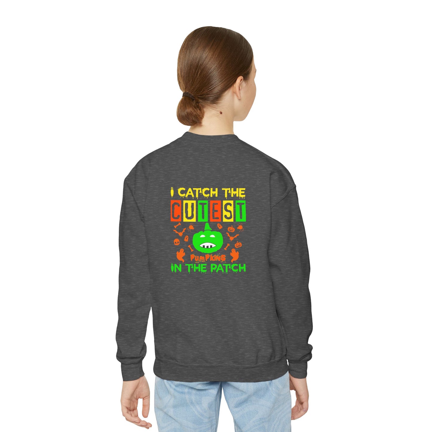 I Catch The Cutest Pumpkins In The Patch  - Youth Crewneck Sweatshirt