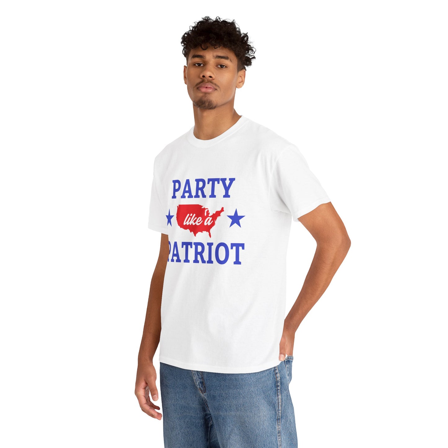 Patriotic Party Tee - Celebrate Independence, Fun Gatherings, BBQs, Gift for Patriots, Unisex Heavy Cotton T-shirt - 13732