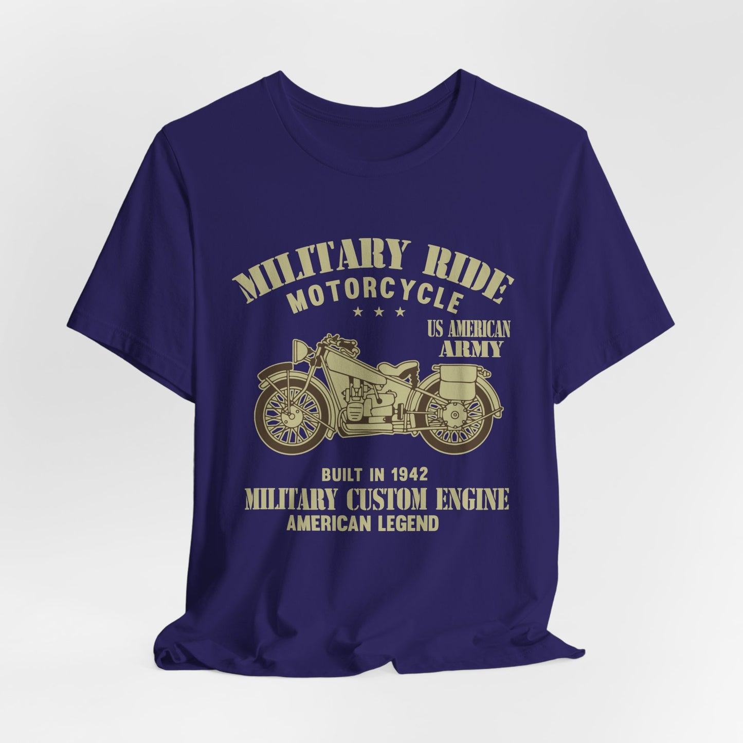 Military Ride Motorcycle - Unisex Jersey Short Sleeve Tee - 13149