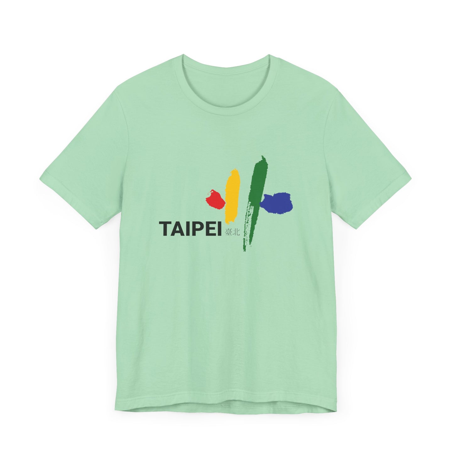 Taipei Artistic Unisex Tee - Colorful Graphic Short Sleeve Shirt - 12245