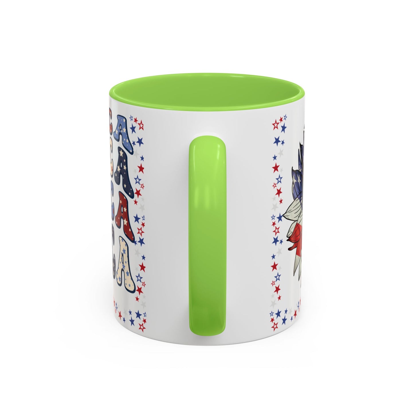 July 4, Red & Blue, Colorful Mugs, 11oz - 10590