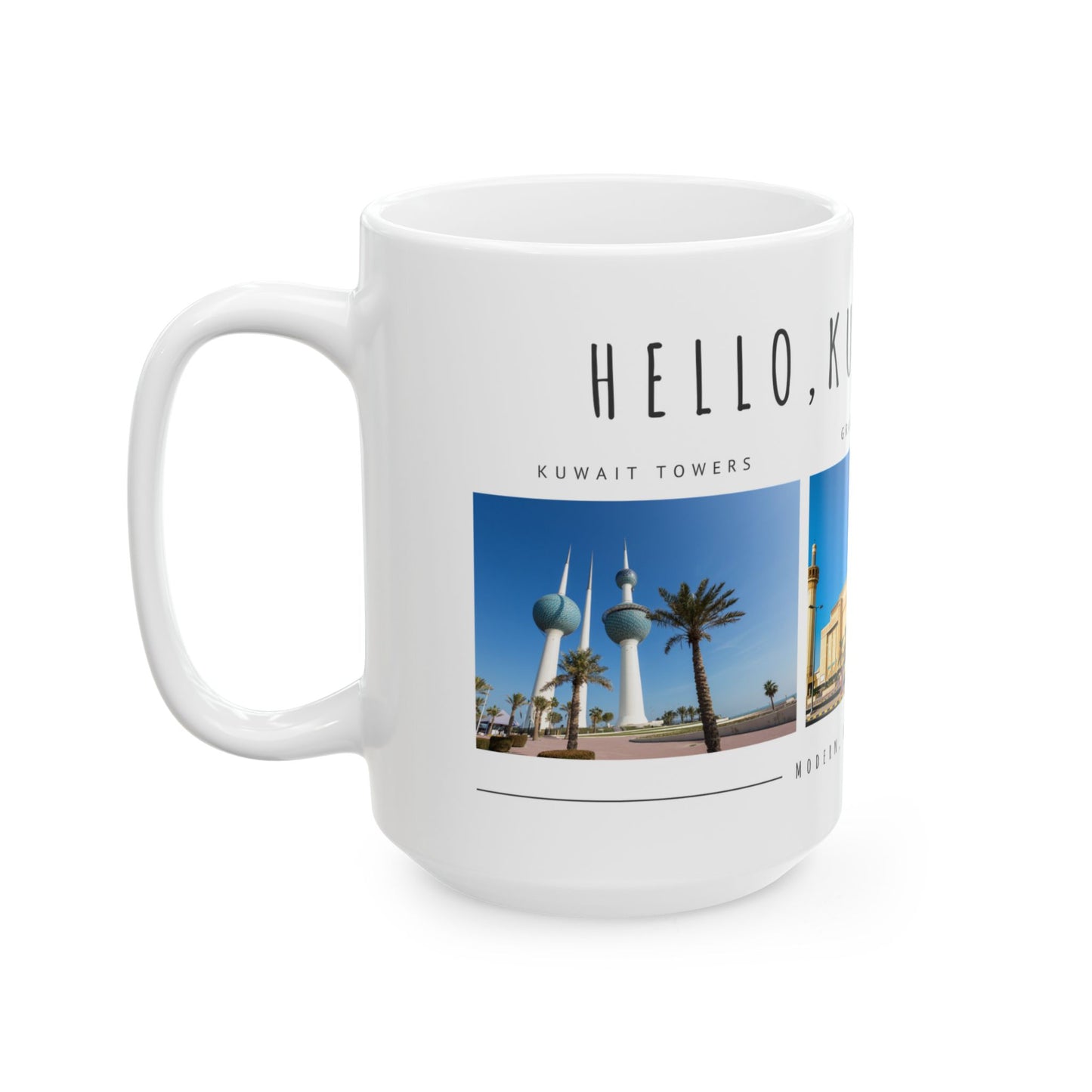 Hello, Kuwait City! Ceramic Mug - 11oz & 15oz Options - 12180