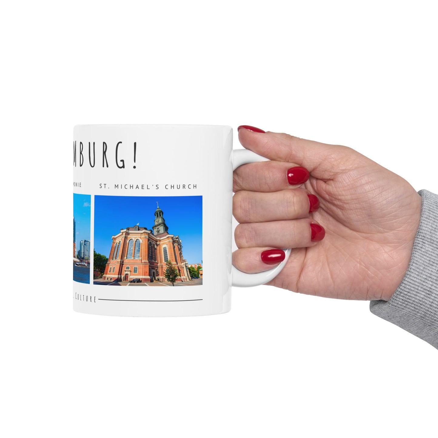 Hello Hamburg Ceramic Mug - 11oz & 15oz, Perfect Gift for Travel Lovers - 12174
