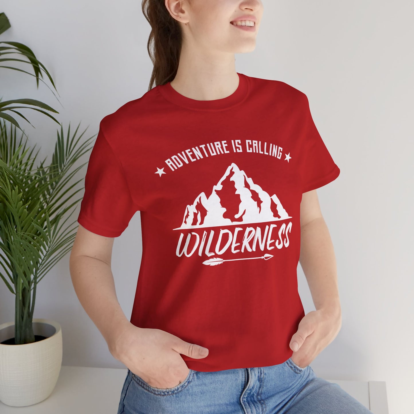 Camping: Adventure Is Calling, Wilderness - Unisex Jersey Short Sleeve Tee - 12585