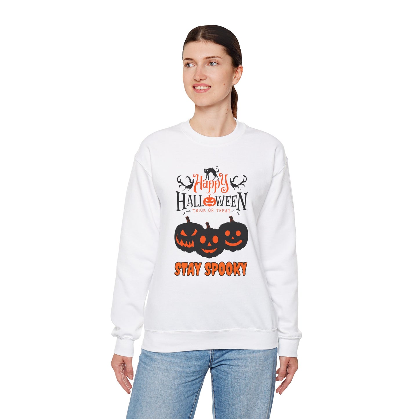 Happy Halloween, Stay Spooky - Unisex Heavy Blend™ Crewneck Sweatshirt