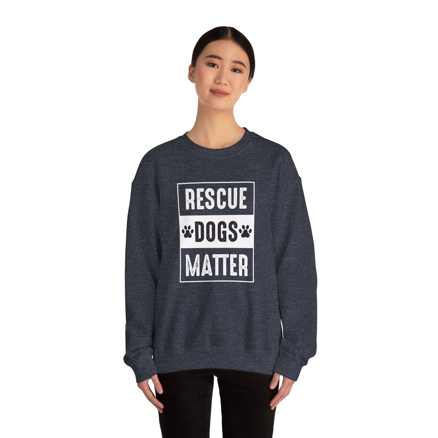 Rescue Dogs Matter - Unisex Heavy Blend™ Crewneck Sweatshirt