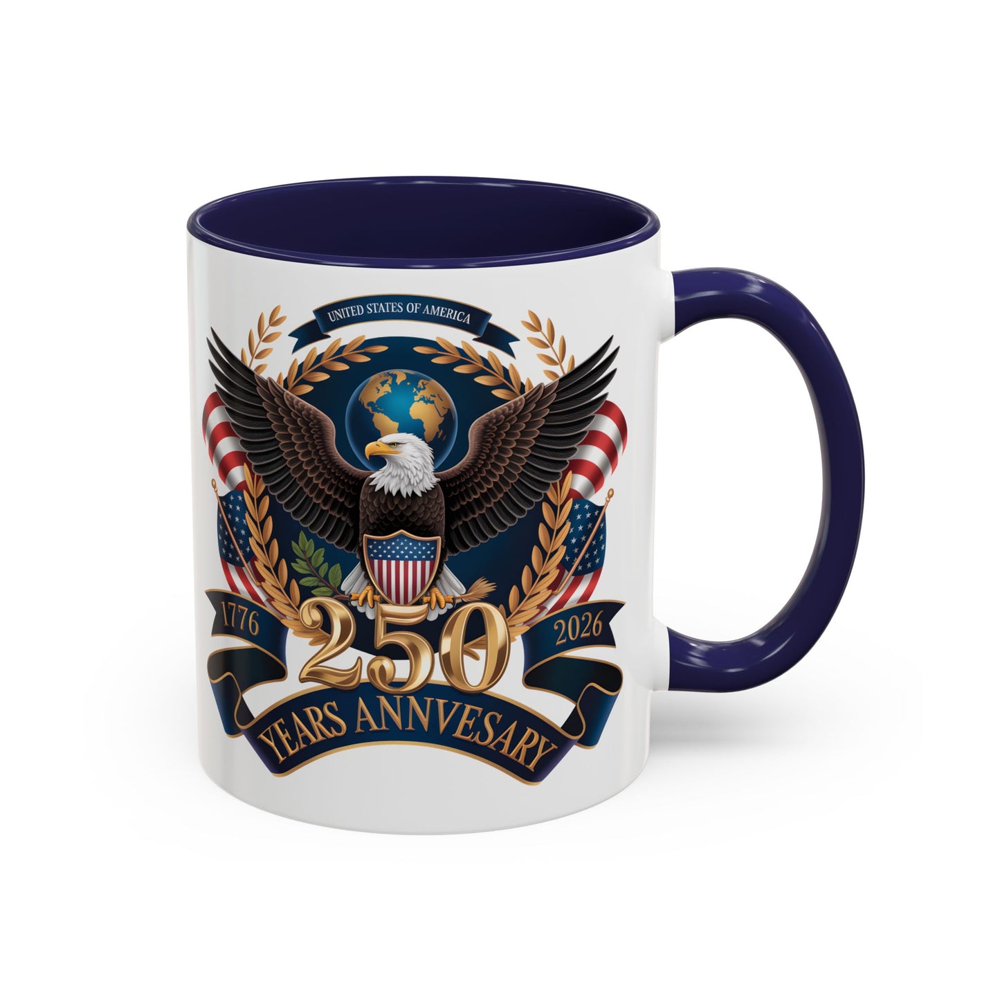 250th Anniversary Eagle Coffee Mug — Patriotic 1776–2026 Commemorative Accent Mug - 14871