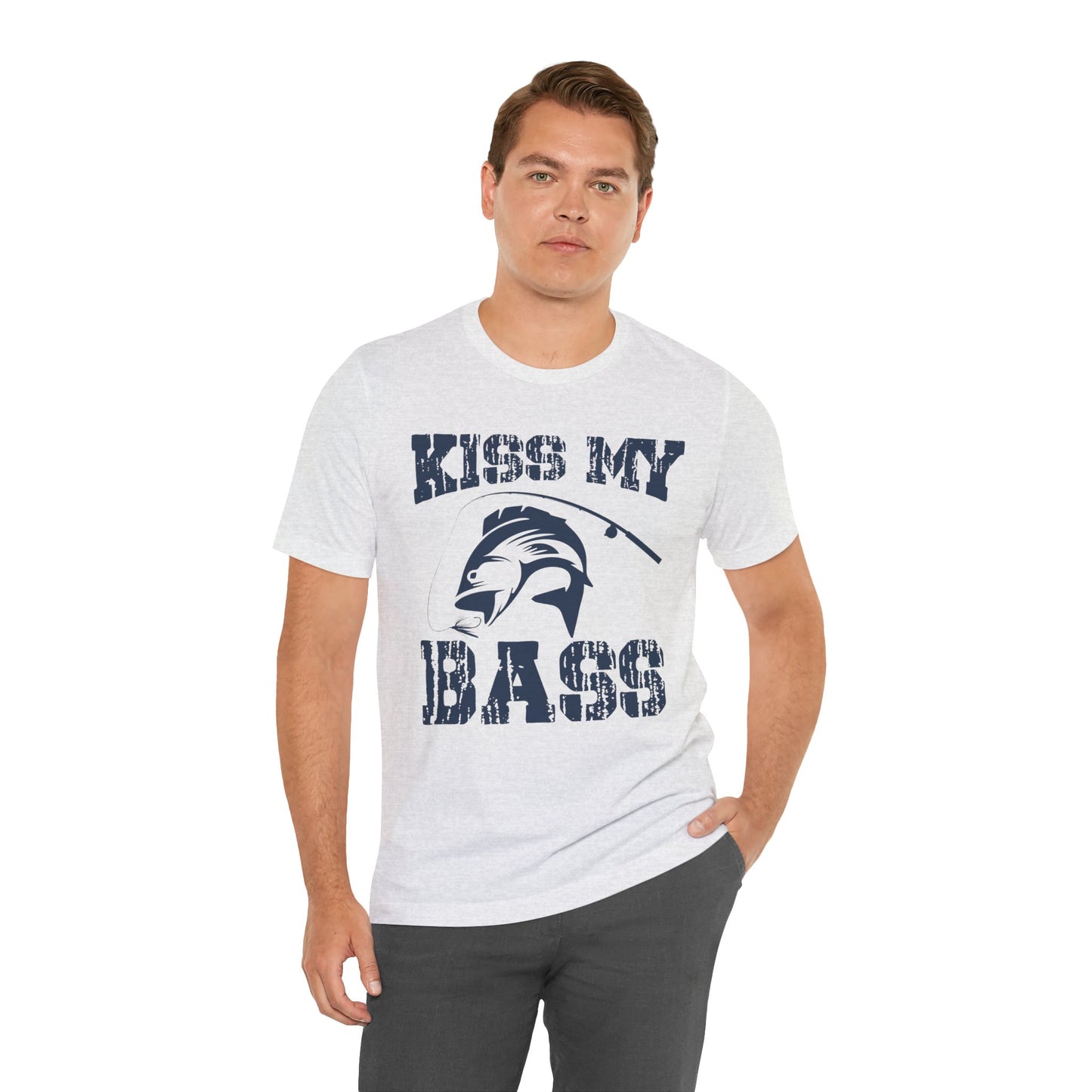 Fishing:  Kiss My Bass - Unisex Jersey Short Sleeve Tee - 14021
