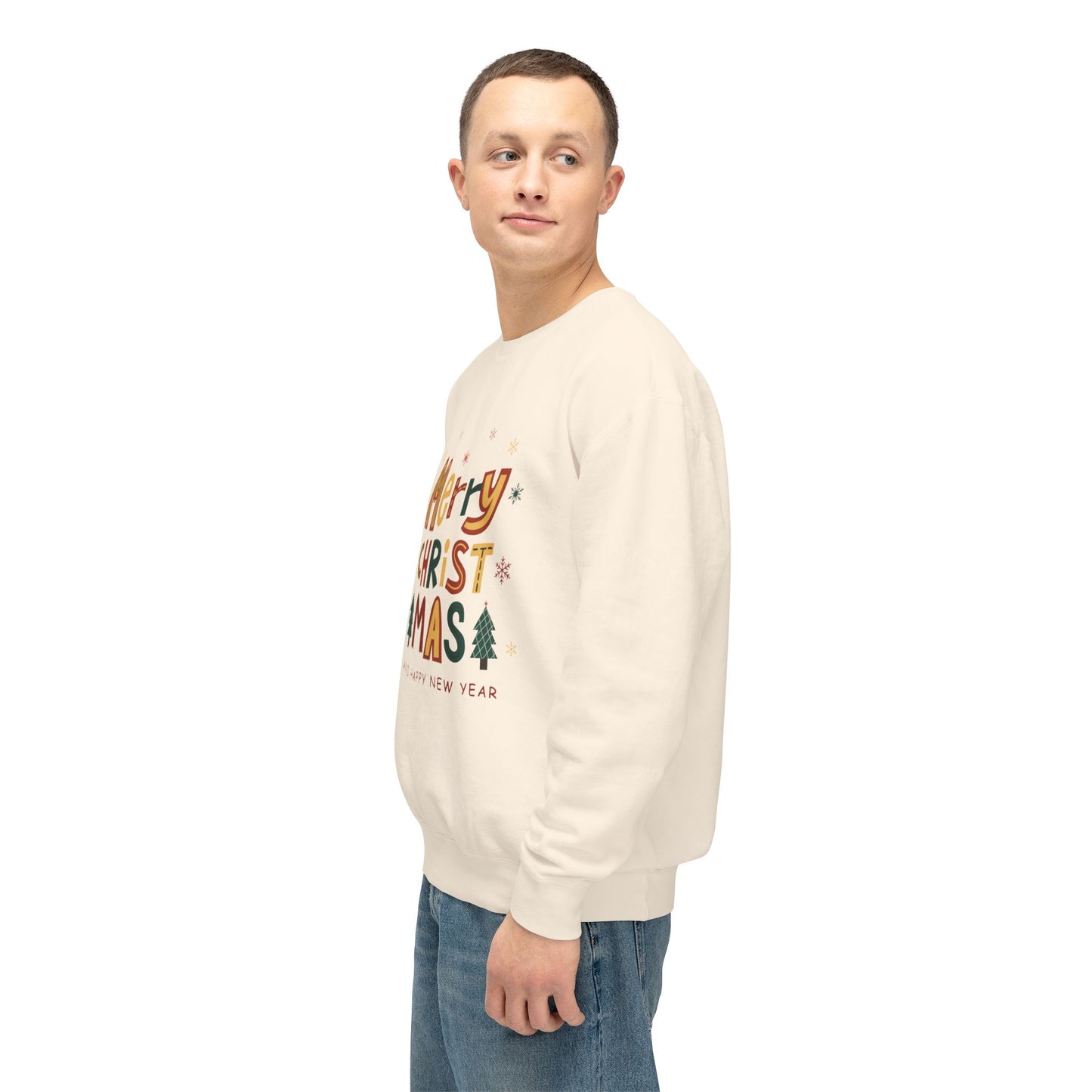 Merry Christmas & Happy New Year - Unisex Lightweight Crewneck Sweatshirt - 10547