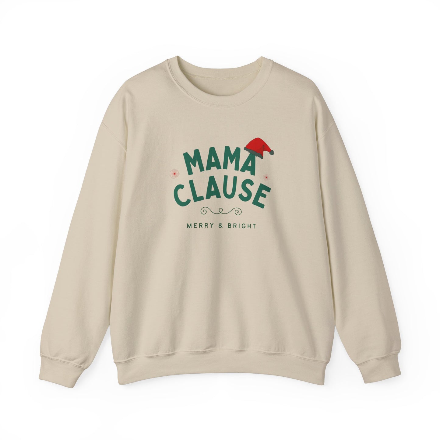 Mama Clause, Merry & Bright - Unisex Heavy Blend™ Crewneck Sweatshirt - 10468