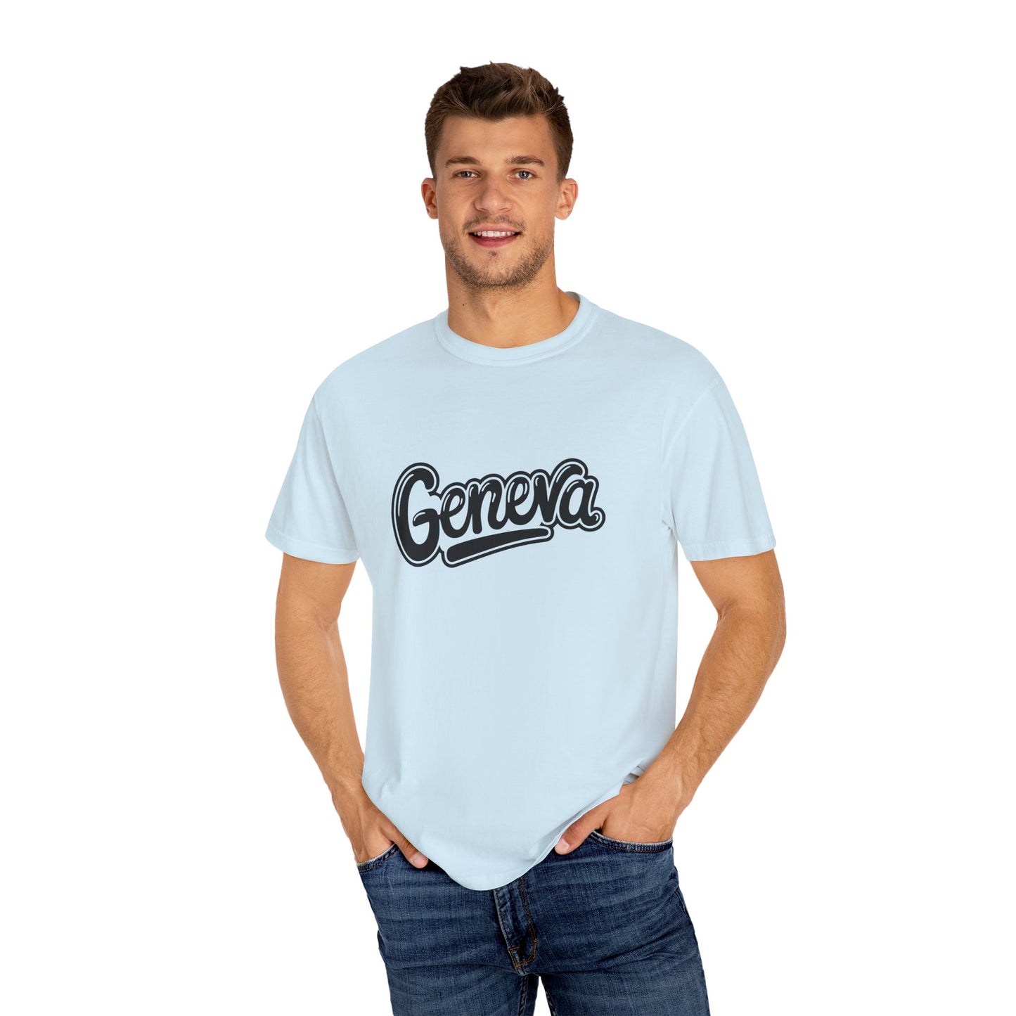 Geneva Unisex Garment-Dyed T-Shirt - Casual Comfort for Travel Lovers - 12261