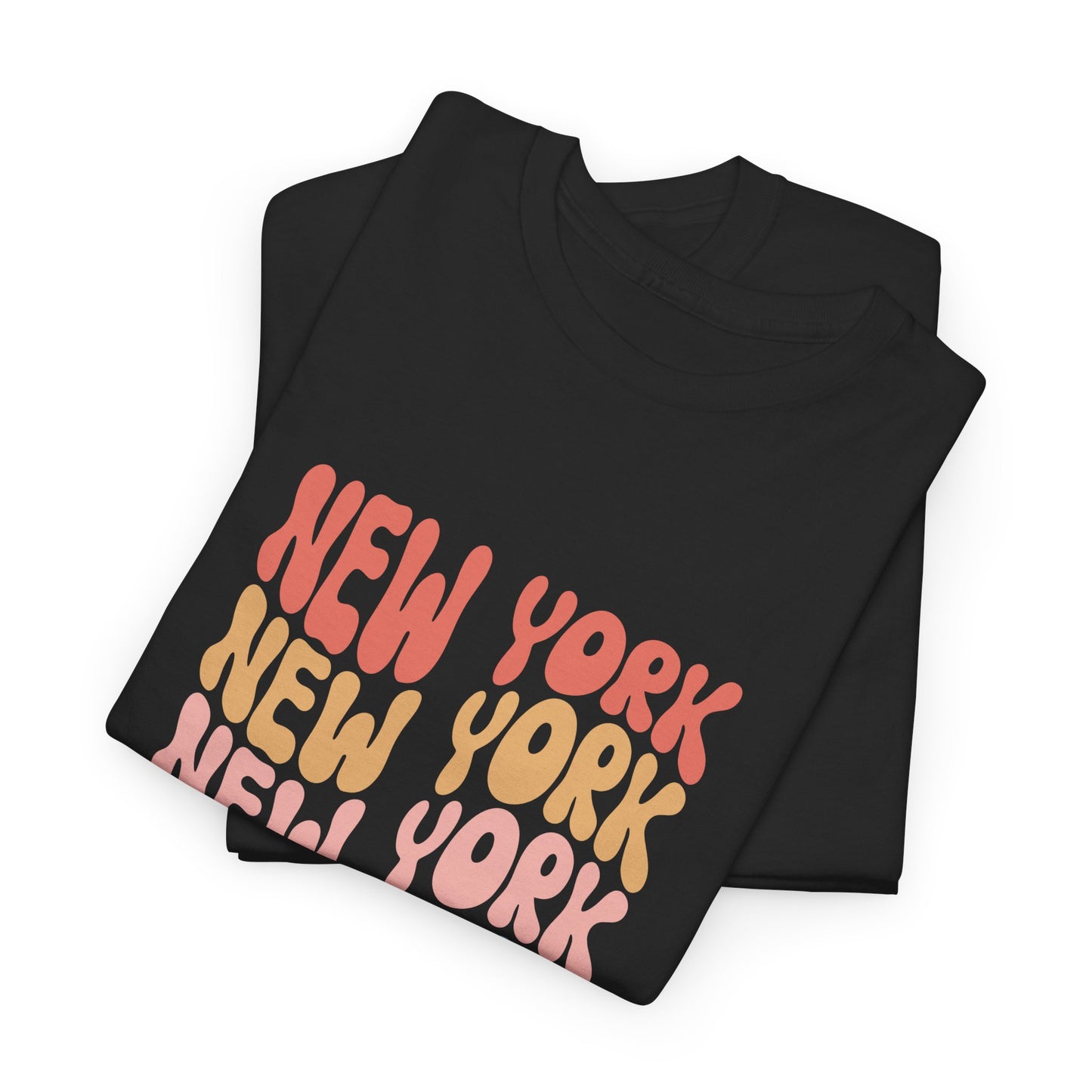 Retro New York Unisex Heavy Cotton Tee - Casual Streetwear Style - 12003