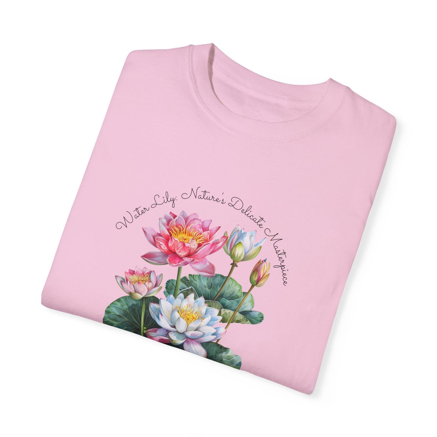 Happy Birthday, July, Water Lily - Unisex Garment-Dyed T-shirt - 10415