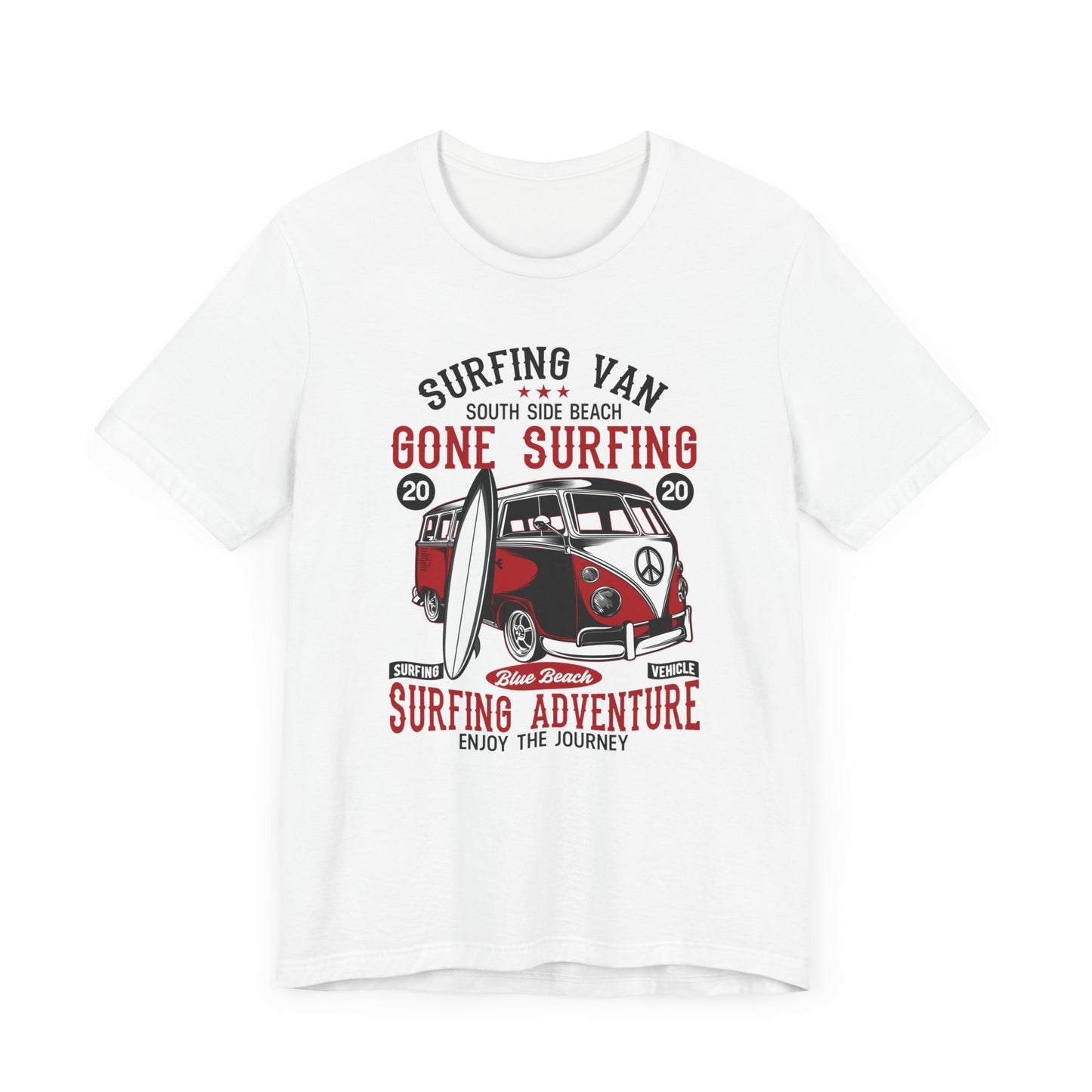 Surfing Van, Surfing Adventure - Unisex Jersey Short Sleeve Tee