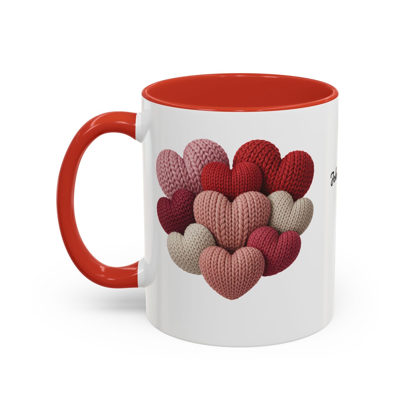 Valentine’s Hearts Personalized Mug — Custom Names & Established Date (11oz / 15oz) - 14745