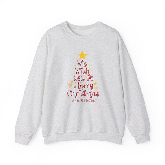 We Wish You A Merry Christmas, Happy New Year - Unisex Heavy Blend™ Crewneck Sweatshirt - 10236