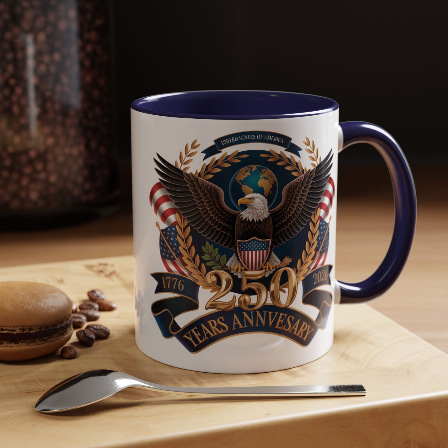 250th Anniversary Eagle Coffee Mug — Patriotic 1776–2026 Commemorative Accent Mug - 14871