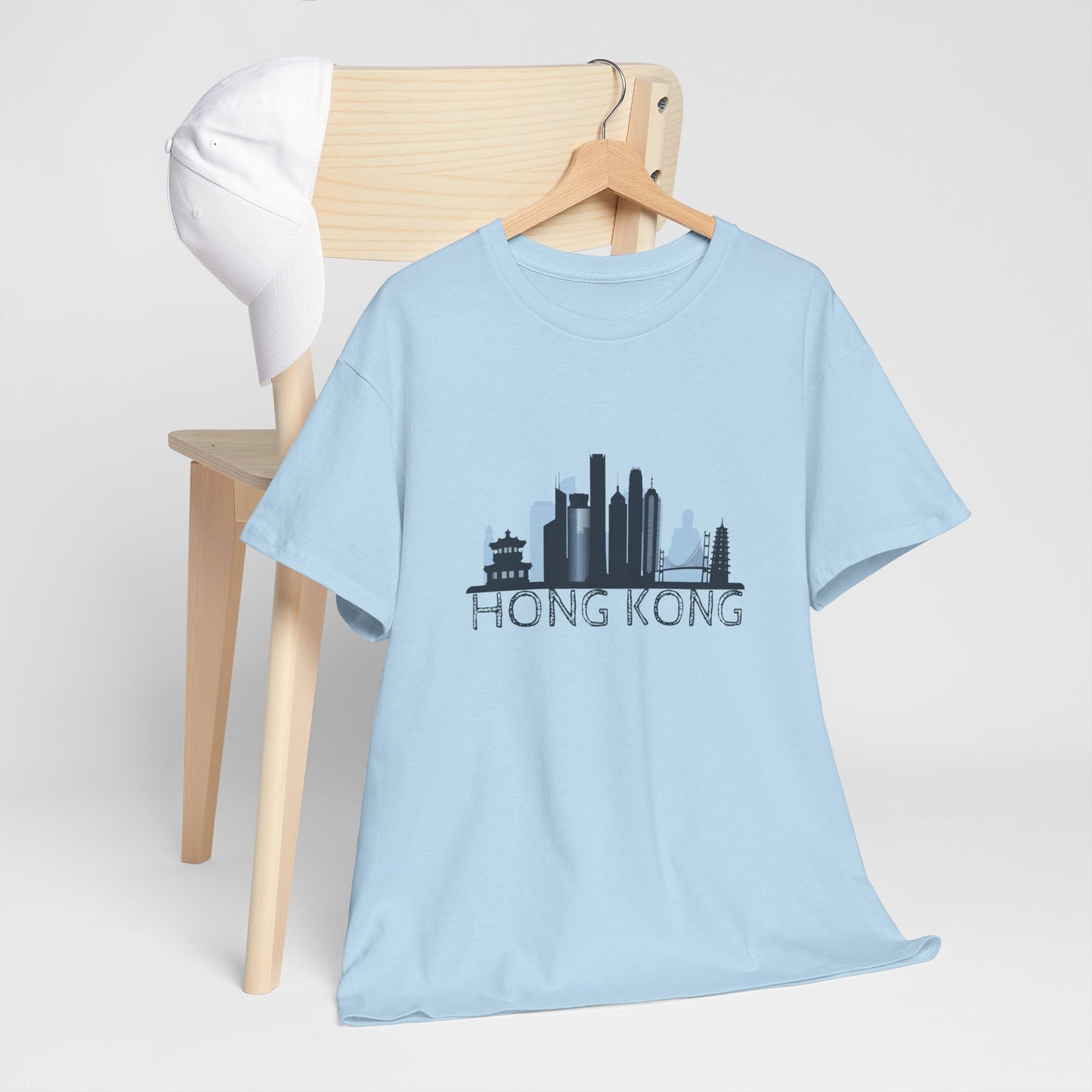 Hong Kong Unisex Heavy Cotton Tee | Casual Travel Shirt - 12042