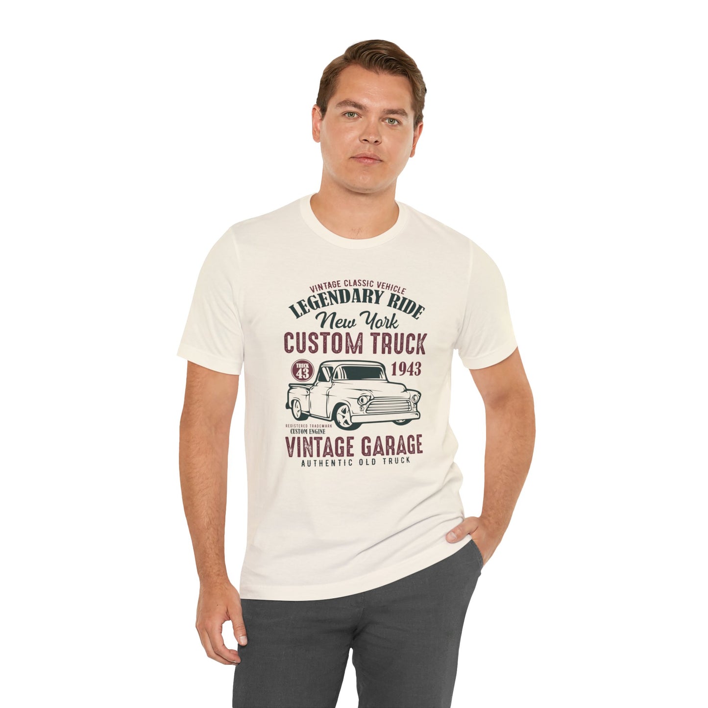 Vintage Classic Vehicle, Legendary Ride, New York Custom Truck - Unisex Jersey Short Sleeve Tee