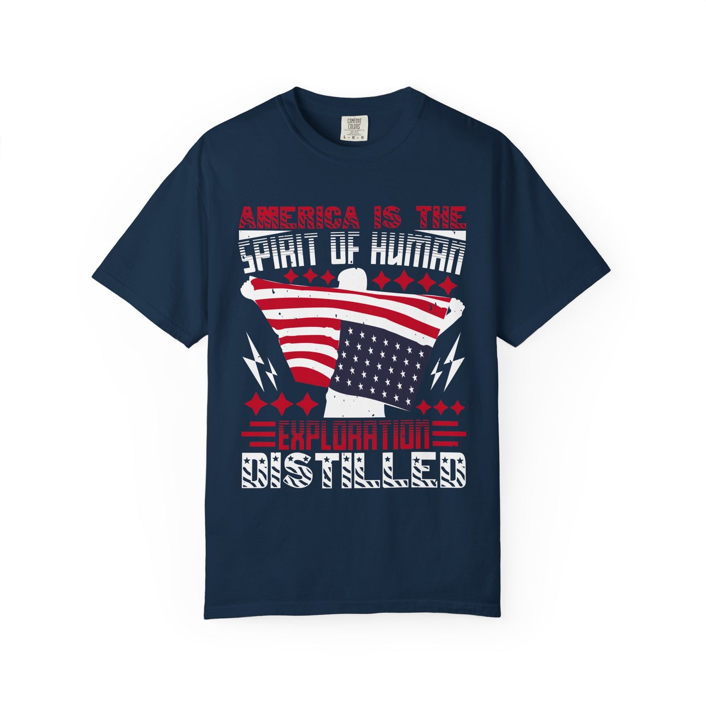 Patriotic Unisex T-Shirt - Spirit of Human Exploration, Independence Day Gift, July 4th Celebration Wear, American Pride Tee - 13792