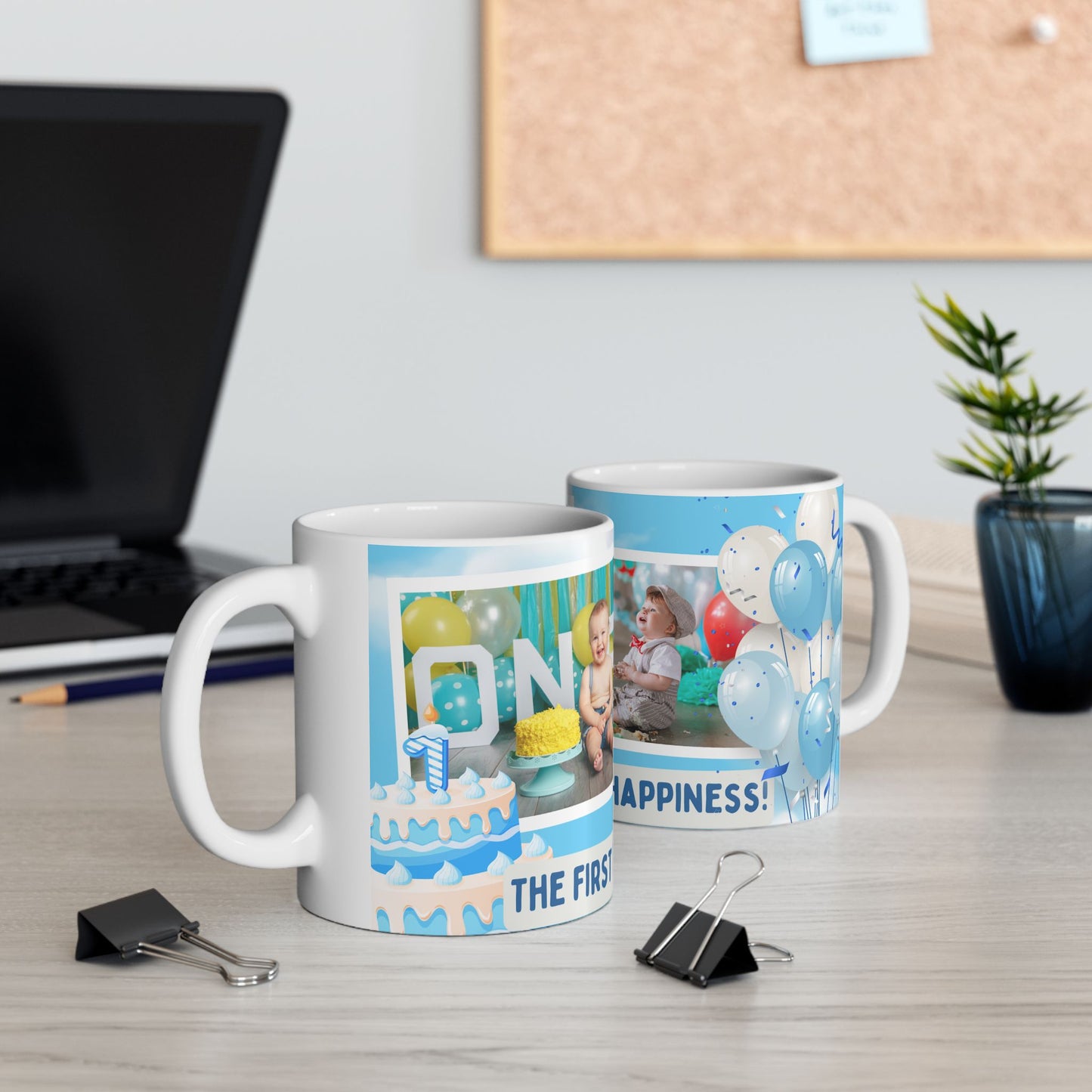 The First Year of Happiness Custom Photo Mug -  13972