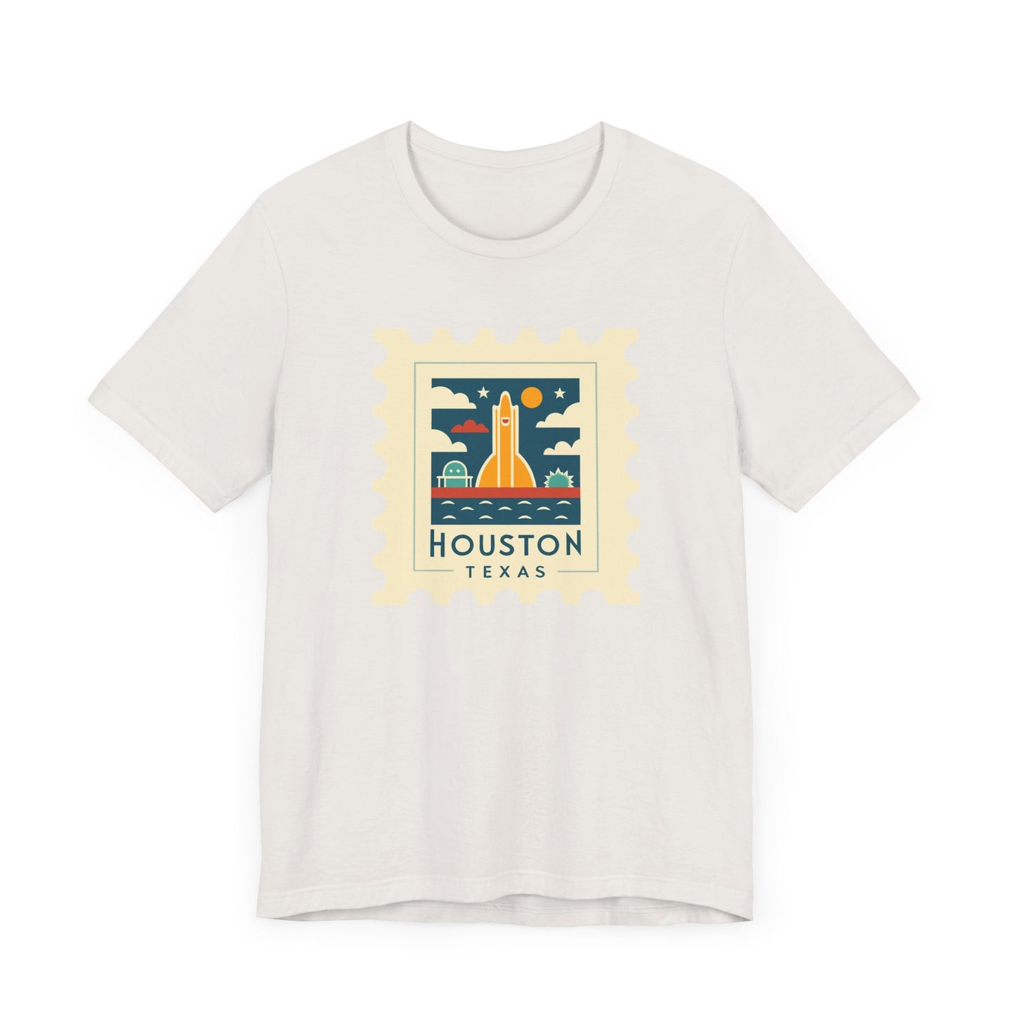 Houston Texas Retro Stamp Unisex Tee - Graphic T-Shirt for Casual Wear - 12143