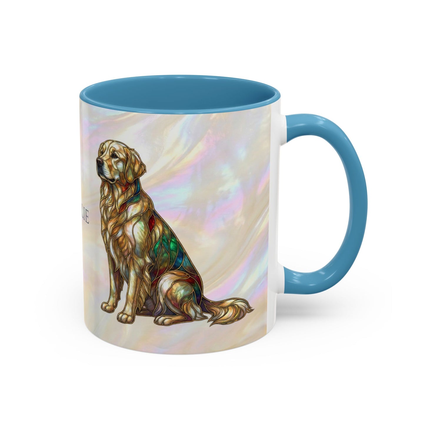 Personalized Golden Retriever Coffee Mug - Stained Glass Design 11/15oz - 14534