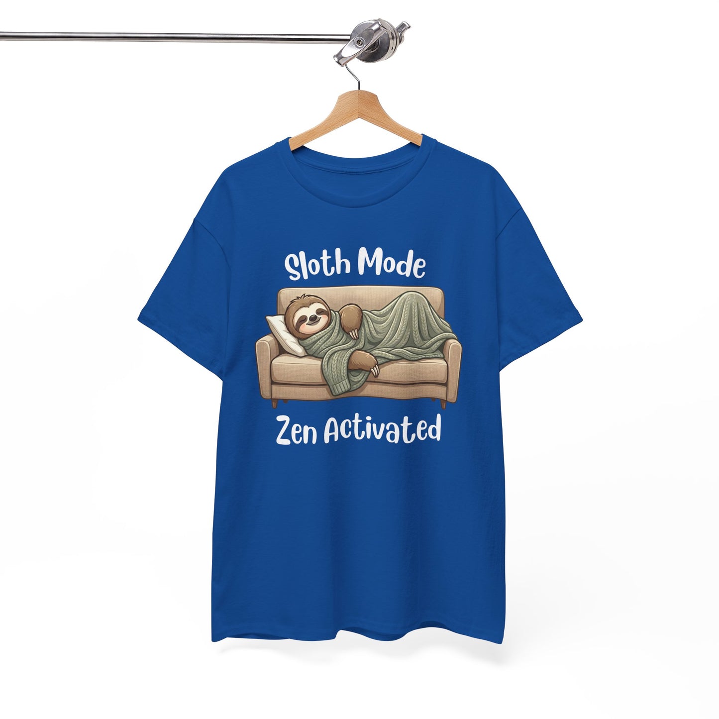 Funny Sloth T-Shirt – “Sloth Mode, Zen Activated” Cute Relaxing Tee - 14844