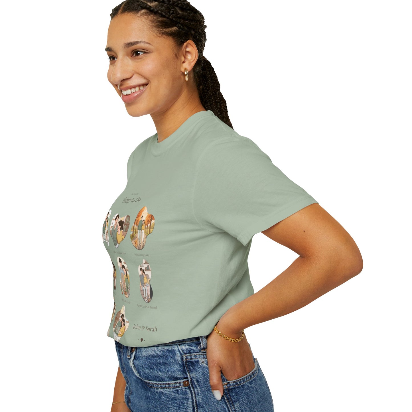 Our Favourite Things to Do Together – Personalised Valentine’s Illustration T-Shirt Gift - 14721