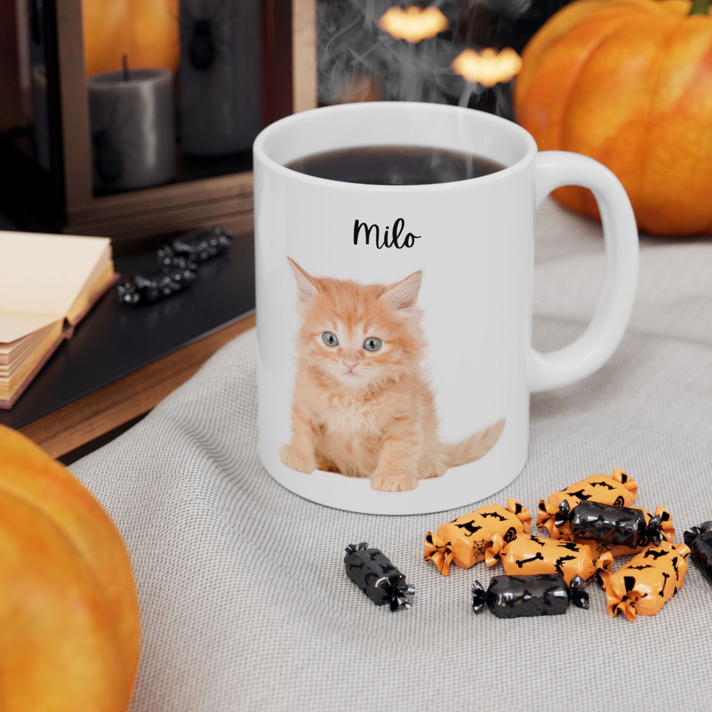 Personalised Cat Ceramic Mug - Perfect Gift for Cat Lovers, Cozy Home Decor, Tea/Coffee Mug, Birthday Present - 14209
