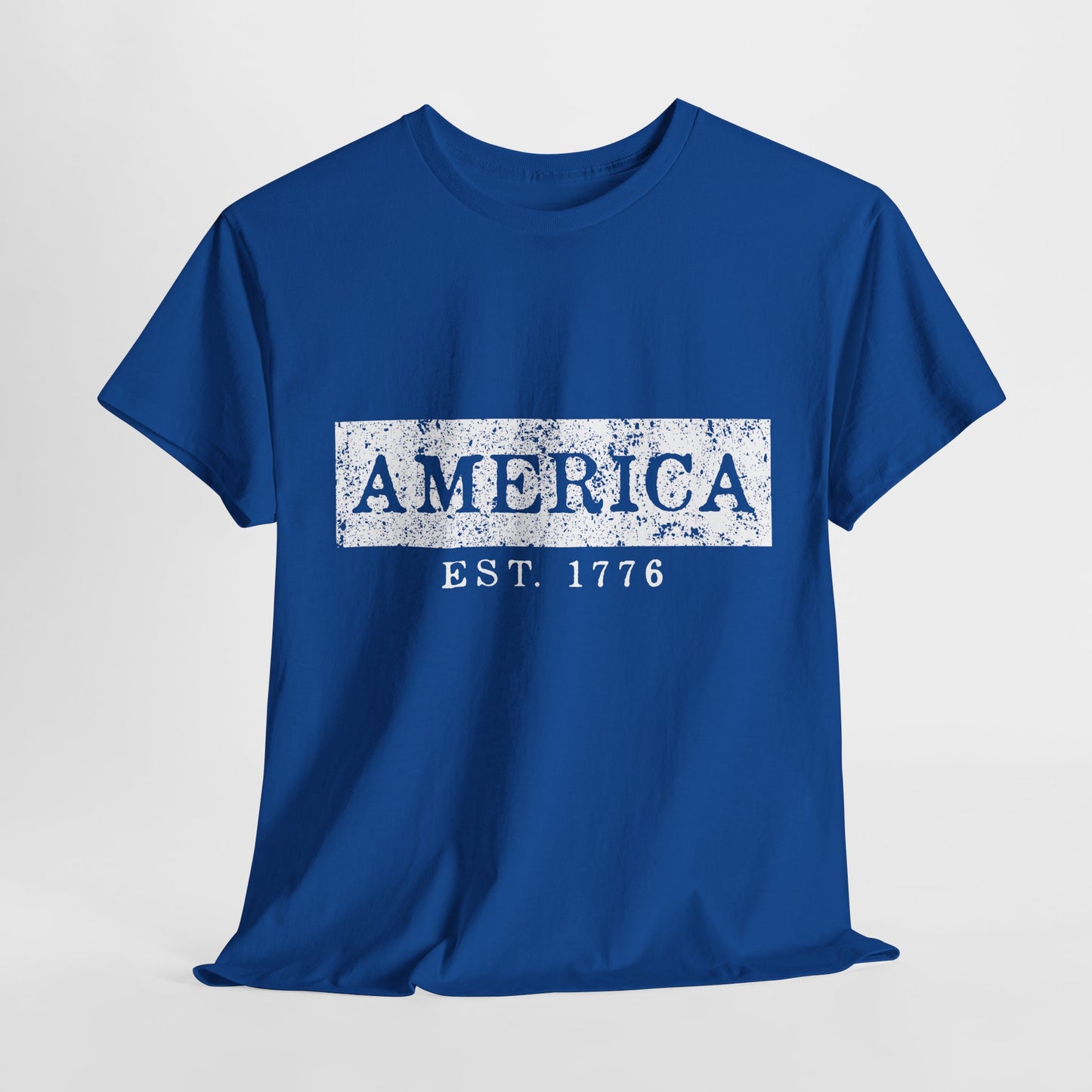 Patriotic Unisex Tee - America EST 1776, Vintage Style Shirt, Independence Day Gift, Casual Wear, Gifts for Him/Her - 13736