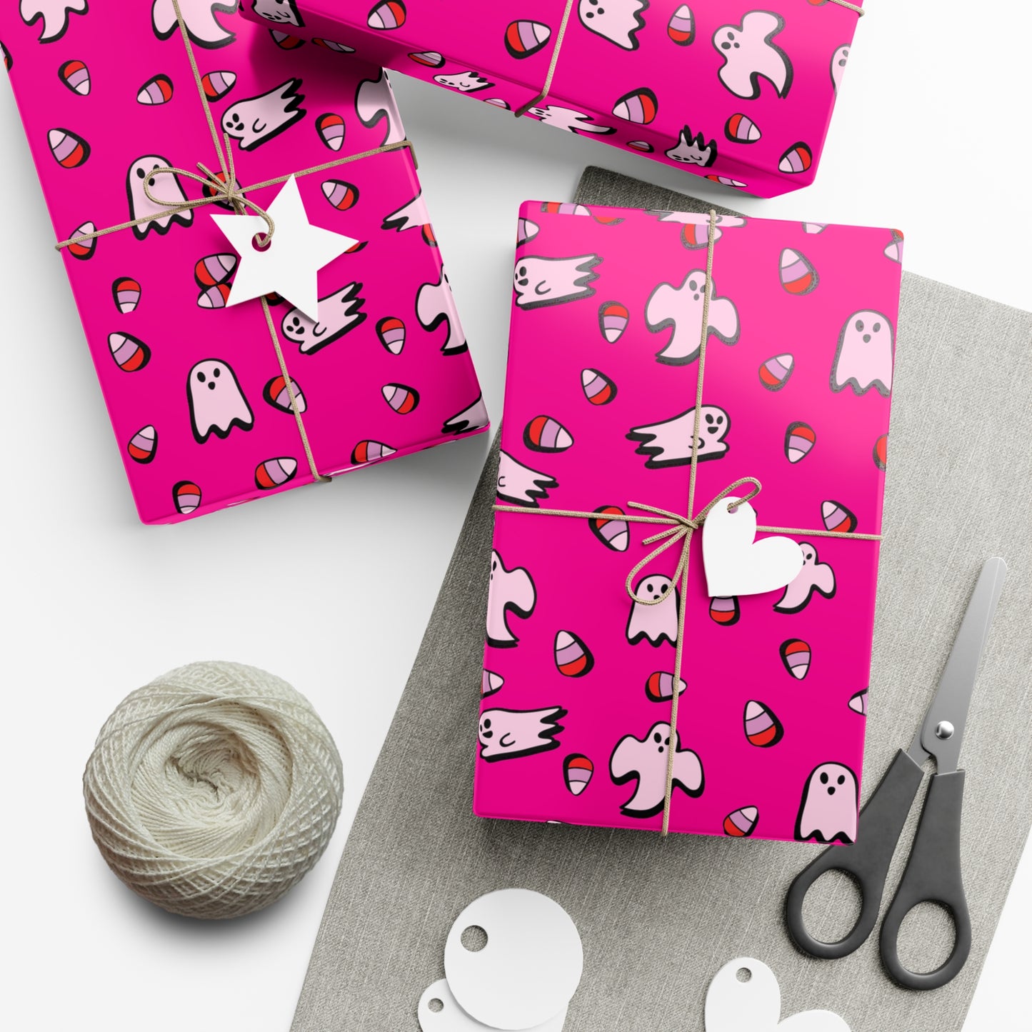 Pink Ghost - Gift Wrap Papers - 13849