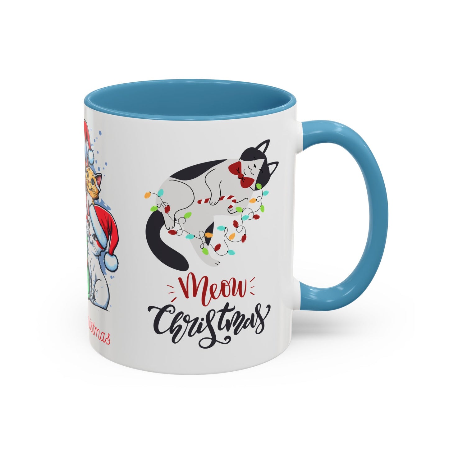 Meowy Christmas - Accent Coffee Mug (11, 15oz)