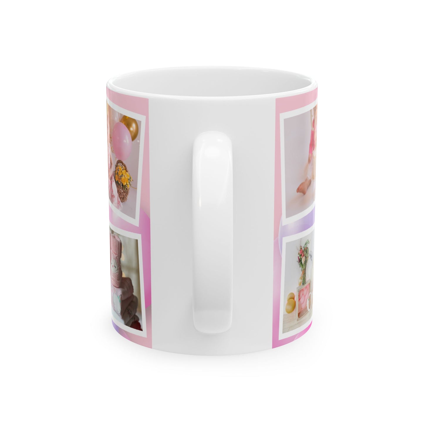 Cute Birthday Memory Ceramic Mug | Hooray! We're already 1 | Photo Collage Mug | Perfect Gift, Baby's 1st Birthday, Milestone Celebration - 13999